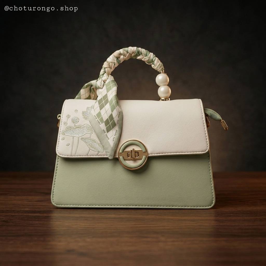 Luxury Pearl Handle Handbag